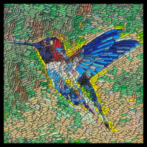 Hummingbird Resin Mosaic Frame (2.0 Feet X 2.0 Feet)